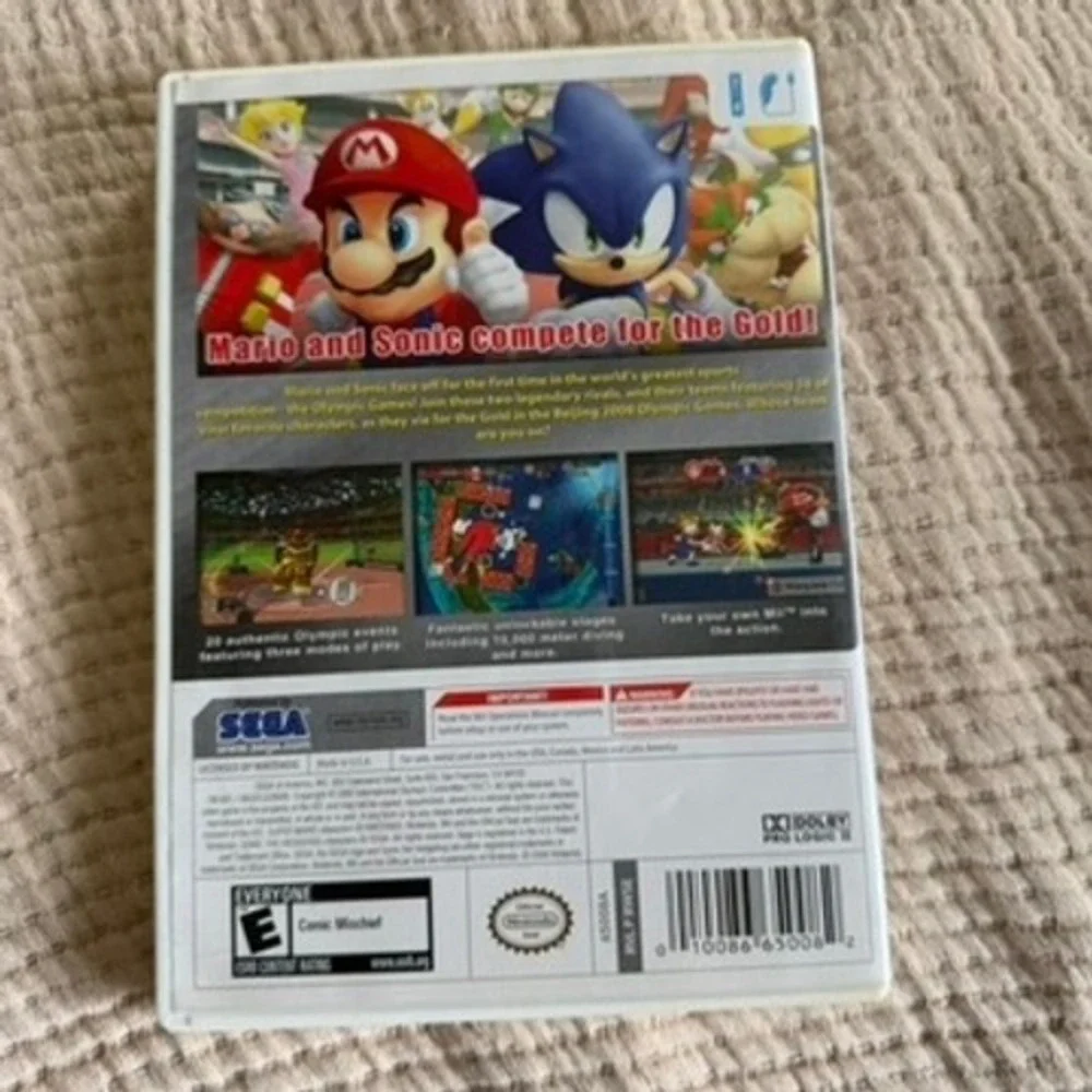 Mario & Sonic at the Olympic Games Nintendo Wii CIB Complete Untested Beijing 08